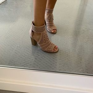 Angle strap heels